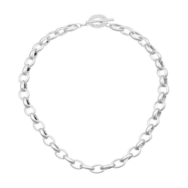 essensial-big-necklace-46cm-matt-sølv
